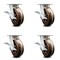 Service Caster 6 Inch Kingpinless High Temp Phenolic Wheel Swivel Caster Set with Brakes SCC SCC-KP30S620-PHRHT-SLB-4 - alternate 5